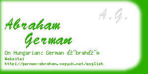 abraham german business card
